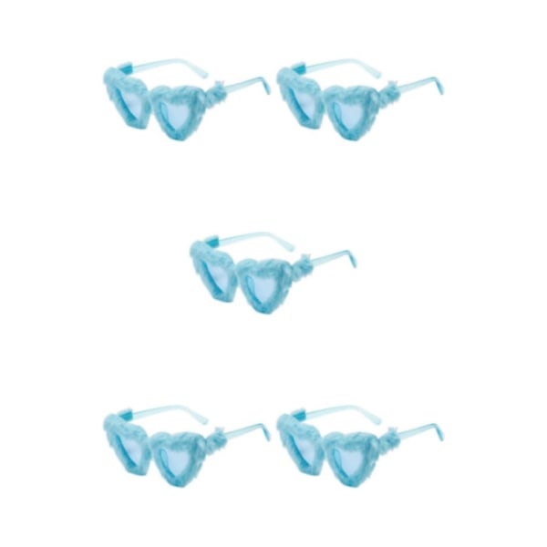 1/2/3/5 Soft Plysch Solglasögon Glasögon för Masquerade Travel Blue 5Set