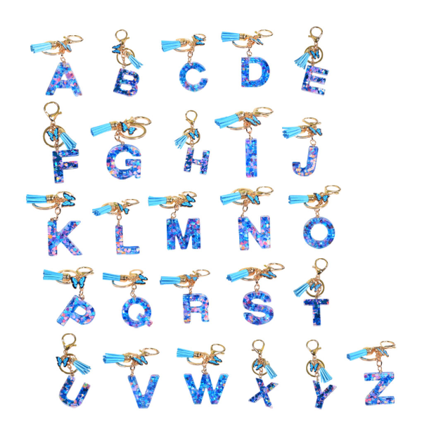 Klassisk alfabetnyckelring Utsökt utformad tidlös bokstav D