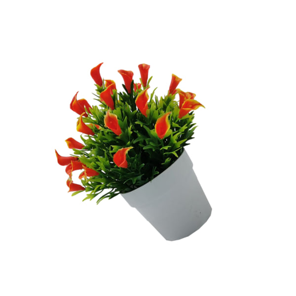 1/2 konstgjorda växter Bonsai inomhus eller utomhus faux blommor och sunset red 1 Pc