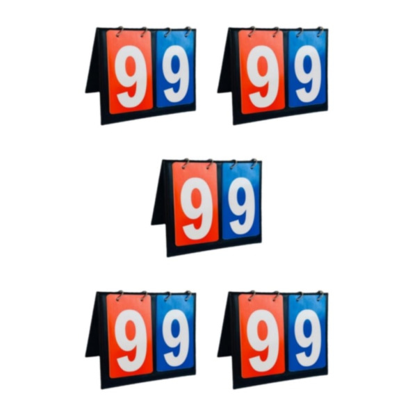 1/2/3/5 2 Digit Score Keeper För Vippar upp resultattavlan för bordsskivor Red Blue 20 x 16cm 5Set