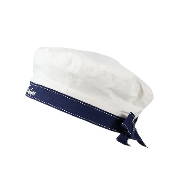 1/2/3 Sjömansmössa Stickad Mesh För Baskermössa Navy Mariner Cap White 56cm-58cm 1Set