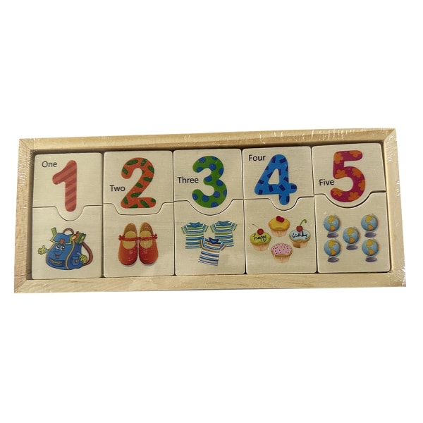 1/2 barnleksaksnummer matchar matematikinlärning för pussel 1Set