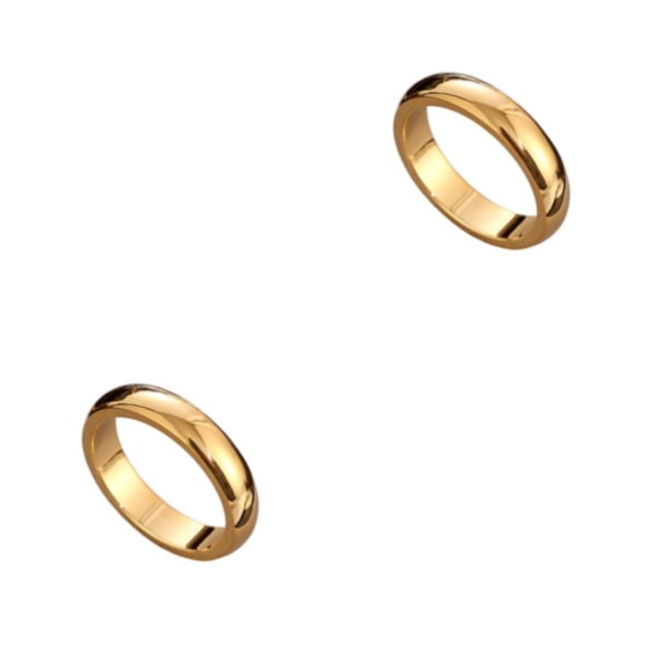 1/2/3/5 Vuxna Ceremoni Ring Legering Modern Ringar Dekoration Gold Size 6 2PCS