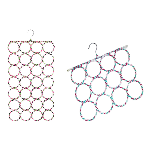 Metallscarf Hanger Organizer Multifunktionell och välorganiserad Random 28 Holes