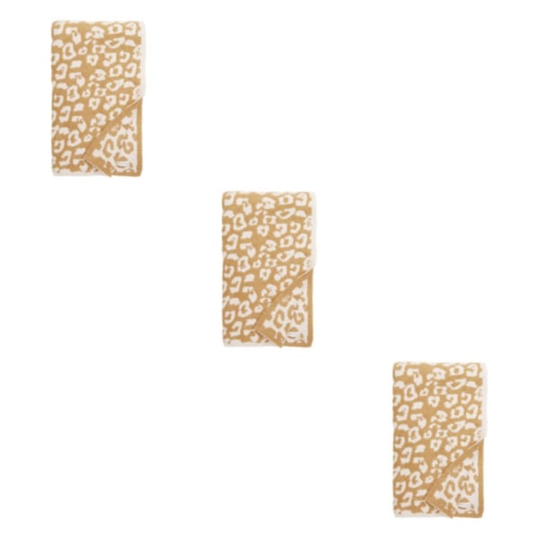 1/2/3 Throw Blanket Leopard Print Flanell Fleece Filtar Plysch light tan 40x47in 3Set