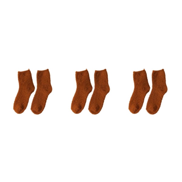 1/2/3/5 10 stycken extra tjocka och elastiska mjuka strumpor Coffee 3PCS