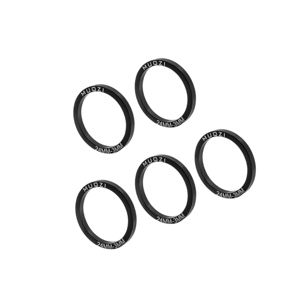 1/2/3/5 5x Cykel Bottenfäste Packning Bricka BB Spacer Reparation Black 24MM T3MM 2Set