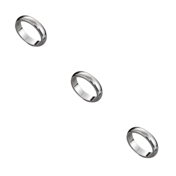 1/2/3/5 Vuxna Ceremoni Ring Legering Modern Ringar Dekoration Silver Size 10 3PCS