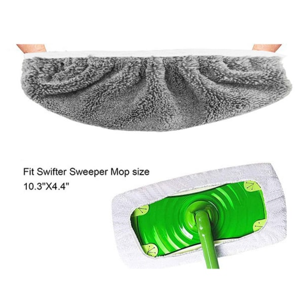 8pack/lot Absorberande svampersättning för spraymoppar Hållbar Grey 25.4*11.5cm+8pcs