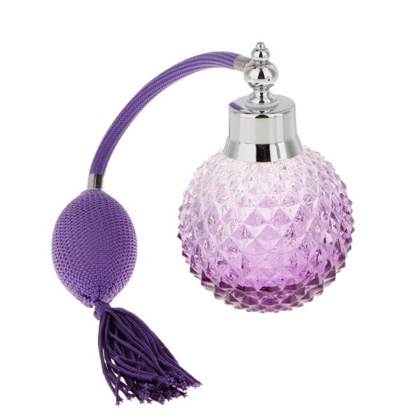 1/2/3 New Vintage Crystal parfymflaska Lila Spray Refillable Purple 1Set
