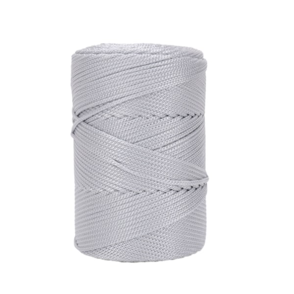 Polyester Premium ihåliga stickade virkgarn för DIY Home light white gray