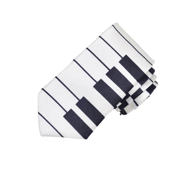 Universal Match Men Piano Keyboard Tie för flera användningsområden Klassisk C
