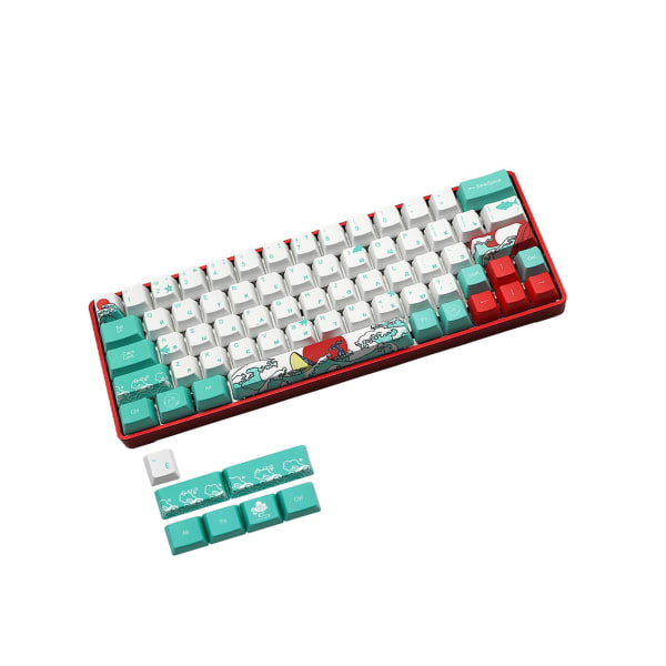 1/2 71 Nycklar Coral Sea Keycaps PBT Dye Sub Set For Cherry För MX Russian 2Set