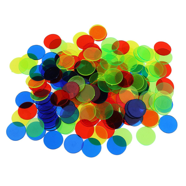 1/2/3/5 500 bitar genomskinlig bingochip 3/4 tum för bingo Mixed Color 500 Pcs 1Set