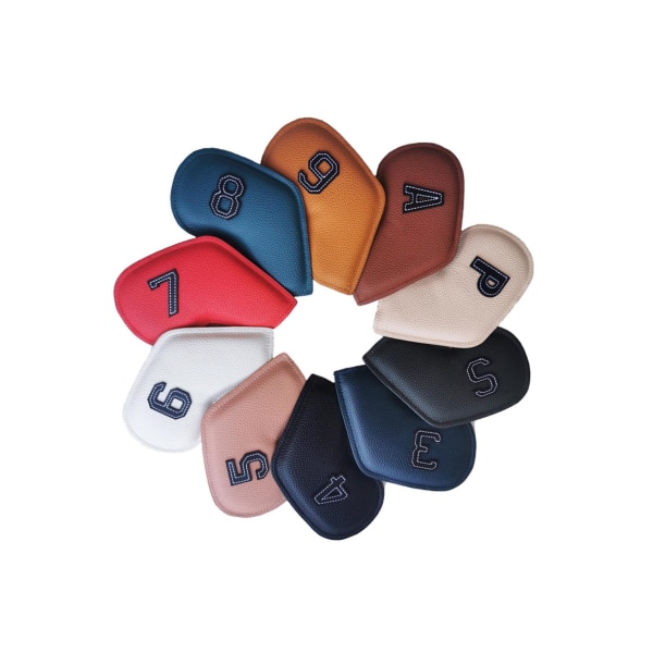 1/2/3 7 delar Universal För Golf Club Headcovers Slitstarkt huvud Colorful ball cap 10 Pcs 1Set