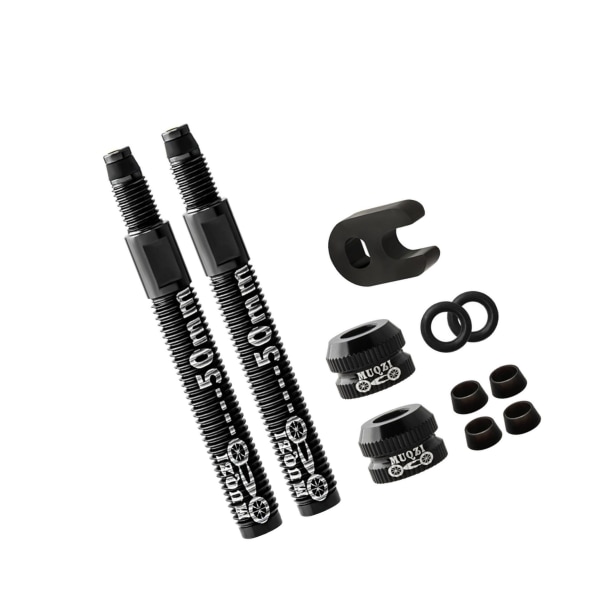 1/2/3/5 För MTB Road Bike Tubeless Tire Presta Valve Extender 2 Pcs 50mm Black 50mm 80mm 1Set