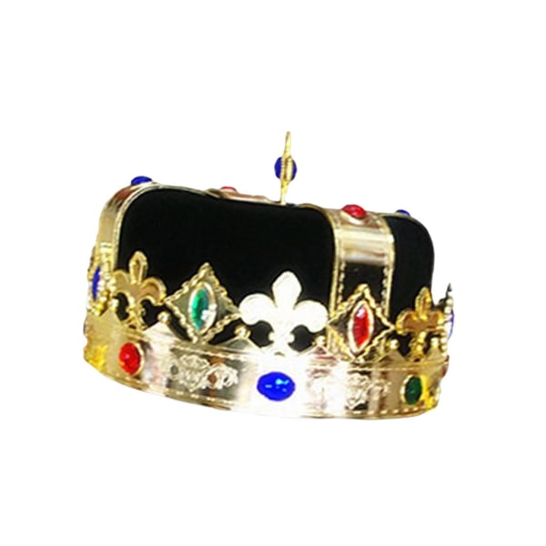 För Royal King För Crown Hat Theme Party Prop King Prince För Black 19 x 10cm