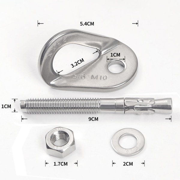1/2/3 Heavy Duty Klätterhängare och För Bolt för utomhusbruk 1Set