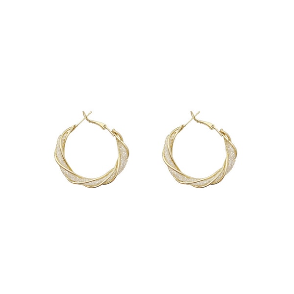 1/2 snygga och eleganta vintage stil Hoop örhängen för kvinnor gold 1Set