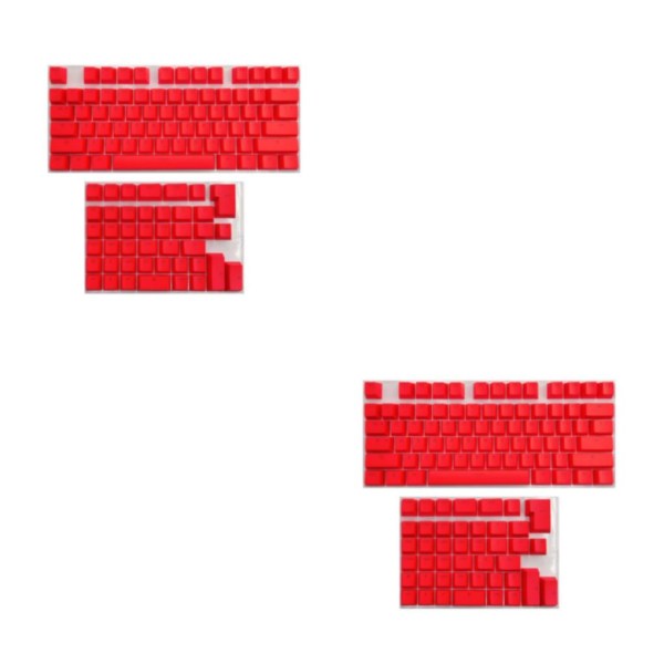 1/2 PBT Keycaps Anti-Mini för 61 64 68 71 82 84 Layouttangentbord Red 35x15x2cm 2Set