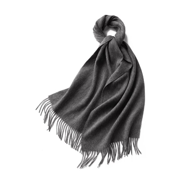 1/2/3 unisex halsduk med fransar Varm och mysig tubscarf för dark grey 1Set