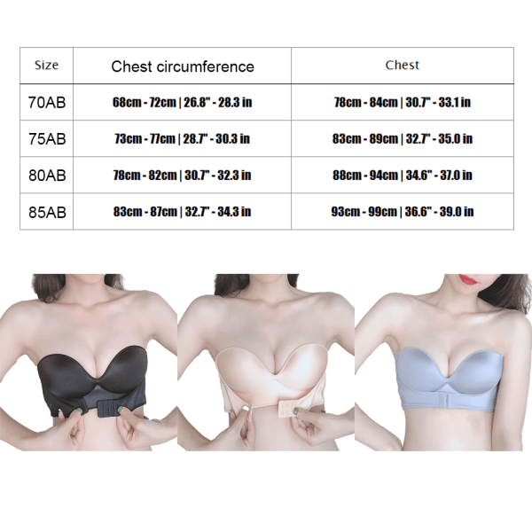 Maximal komfort och stöd med justerbar passform axelbandslös bh Skin color 36/80AB