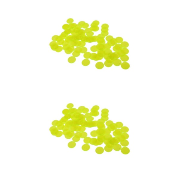 1/2/3/5 Professionellt bingospel Transparent färgräknare Yellow 1.5x1.5cm 2Set