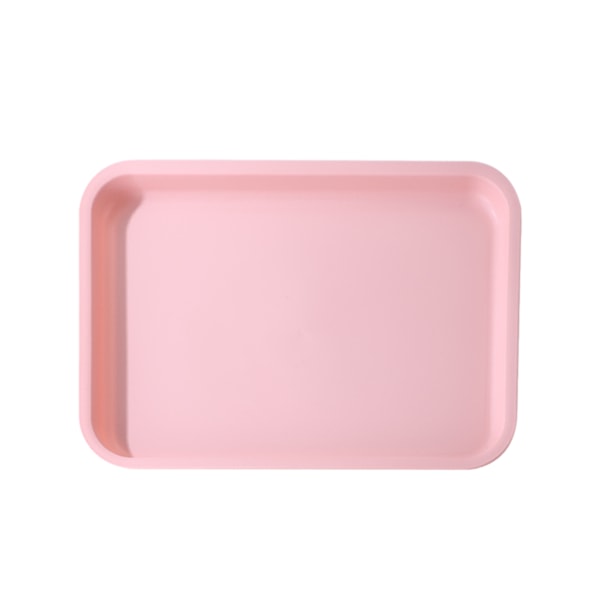 Rektangulär plastrestaurang serveringsbrickor Halkskyddad botten Pink S