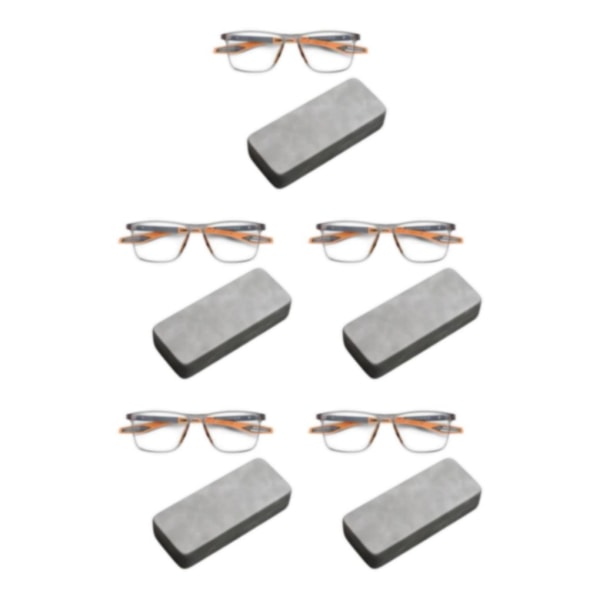 1/2/3/5 Sport Läsglasögon Blå Ljusblockerande Glasögon för Gray Orange 100° 139 x 41mm 5Set