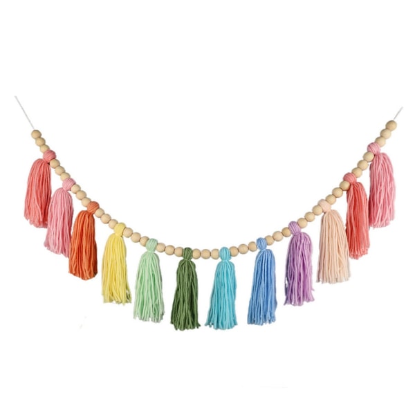 Bomull tofs Garland Pastell Banner Tillägg till barnkammare Type 3