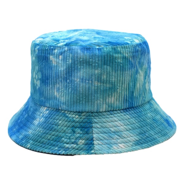 Andas Corduroy Bucket Hat Utsökt Craft Bred applikation Blue