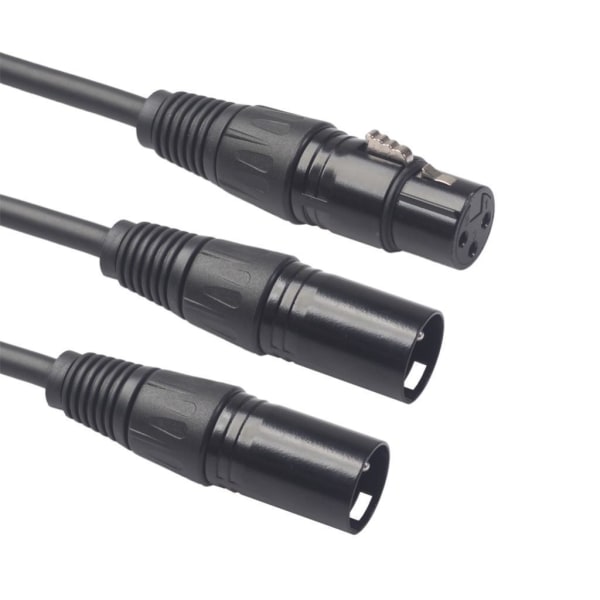 1/5 1x 3-Pin XLR Hane Plug to Dual 2 Hona För Jack Y Splitter 1Set