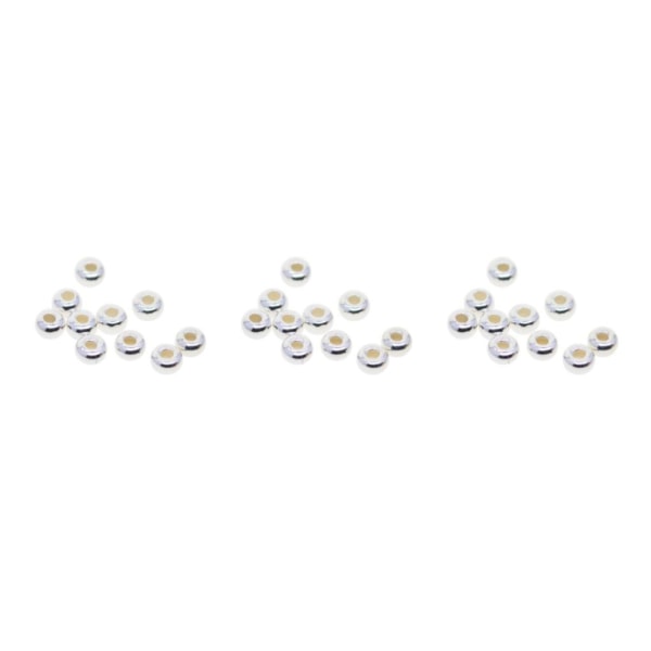 1/2/3 10 st 925 Sterling Silver spacer Bead DIY Craft Supply 3Set