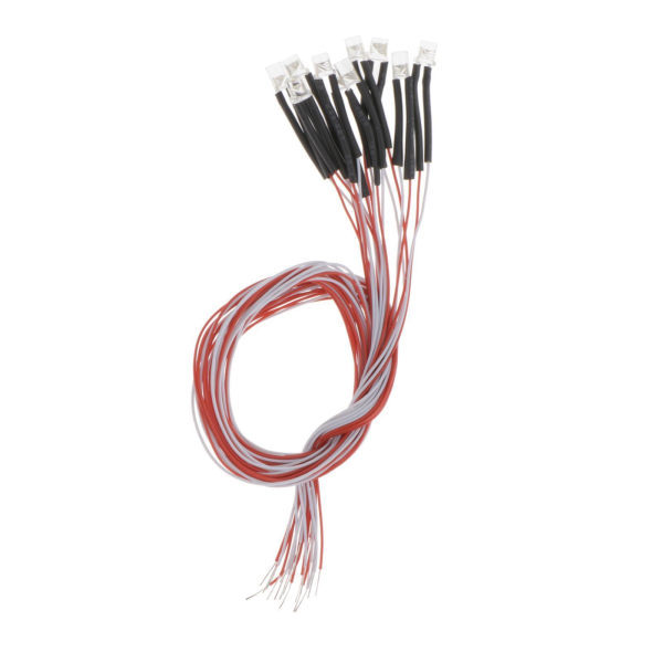 1/2/3/5 10 STK Förkopplade 3 mm LED-glödlampa emitterande dioder DC3V Warm White 30cm 1Set