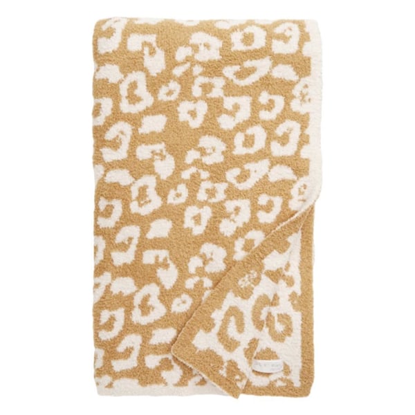1/2/3 Throw Blanket Leopard Print Flanell Fleece Filtar Plysch light tan 40x47in 1Set