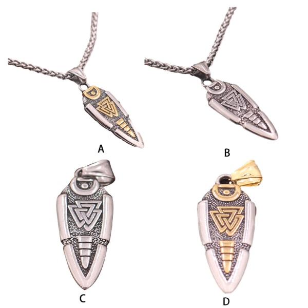 Vintage Vikings Spearhead Halsband Alla tillfällen presentidé gold pendant