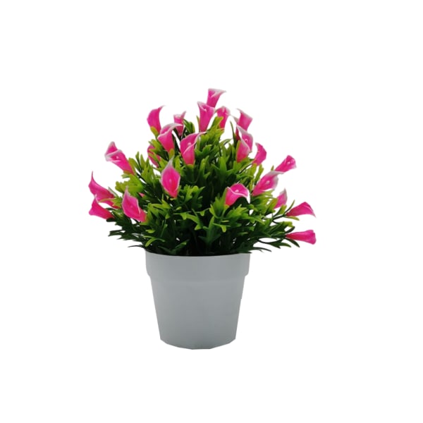 1/2 konstgjorda växter Bonsai inomhus eller utomhus faux blommor och pink 1 Pc