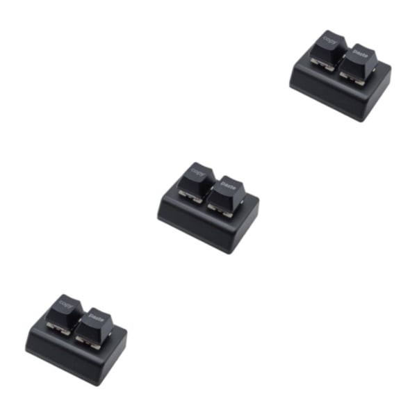 1/2/3 Kopiera och klistra in tangentbord med 2 tangenter Röd Switches USB Mini 2-nyckel Black 52 x 48 x 30mm 3Set