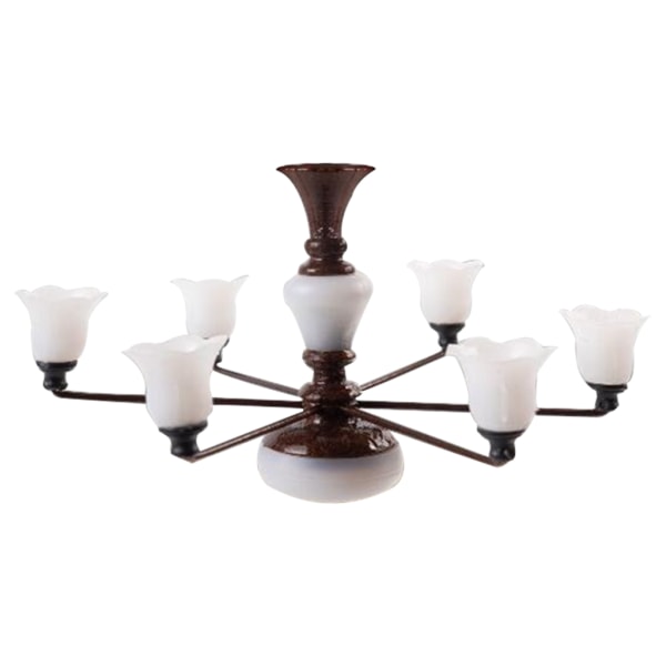 1/2/3 Modern Miniatyr Ljuskrona Celing Lampa Modell Layout Dekor Bronze Warm Light 8.2x4.5cm 1Set