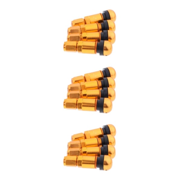 1/2/3/5 4 st Bil Slanglösa Hjul Dammlock Däckventilstammar Golden + Black 3Set
