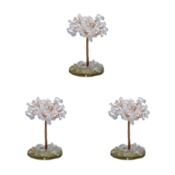 1/2/3/5 Elegant konstgjord kristallträd för touch av White crystal 3PCS