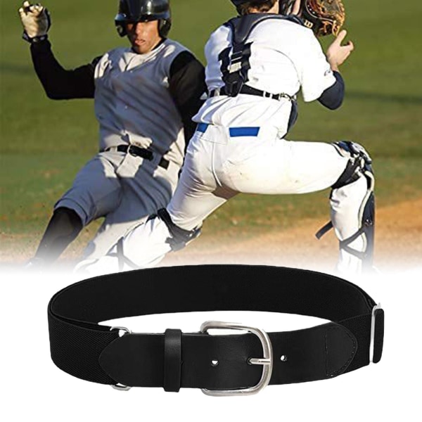 1/2/3/5 Basebollbälte Softballbälte Justerbart unisex midjeband Black 1Set