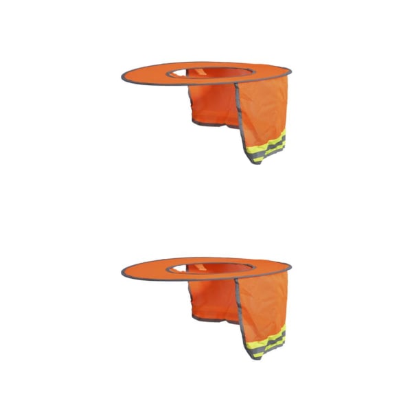 1/2/3 Hard Hat Sunshade Neck För Shield Neck Sun Shade Fluorescent Orange 47x41cm 2Set