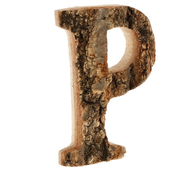 1/2/3/5 Handgjorda träbokstäver Dörrnummer Alfabetbokstav letter P 1Set