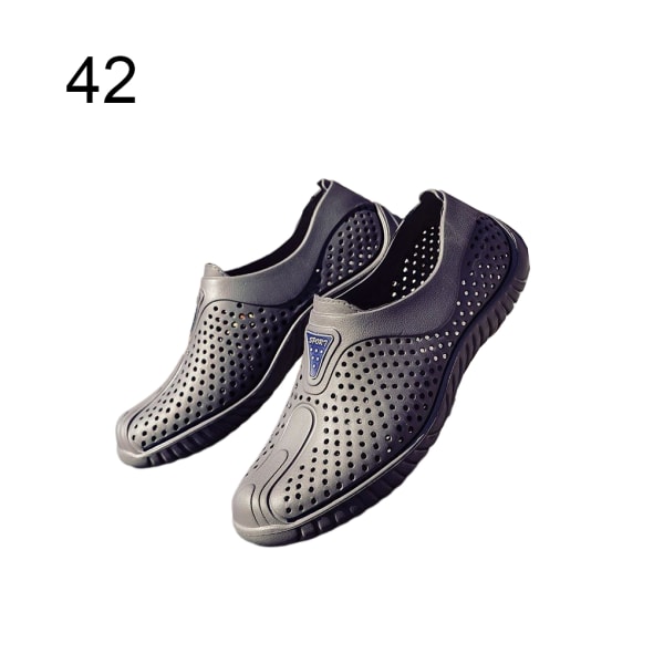 Andas Herr Tofflor Hollow Beach Shoes Mode Sandal Gray 42