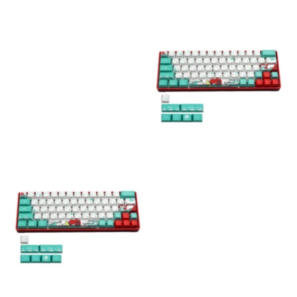 1/2 71 Nycklar Coral Sea Keycaps PBT Dye Sub Set For Cherry För MX Russian 2Set