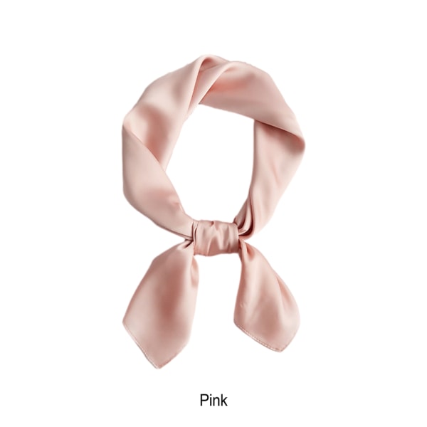 Kvinnor Satin Square Silk Hår Scarf Mjuk Och Bekväm Kvinnor Light pink