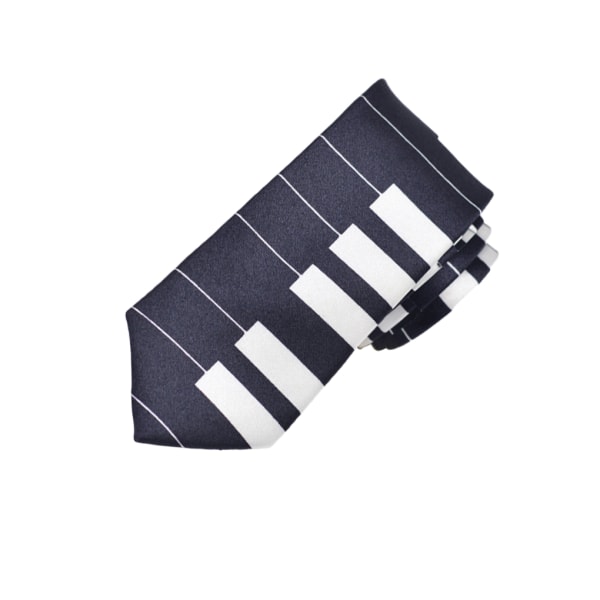 Universal Match Men Piano Keyboard Tie för flera användningsområden Klassisk D