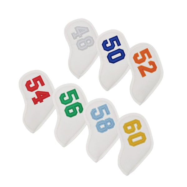 1/2/3 7 delar Universal För Golf Club Headcovers Slitstarkt huvud White Colorful 7 Pcs 1Set