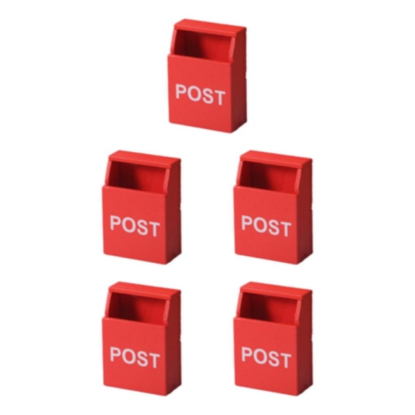 1/5 Miniature Mailbox För låtsaslek DIY Accessoarer för barn 5Set